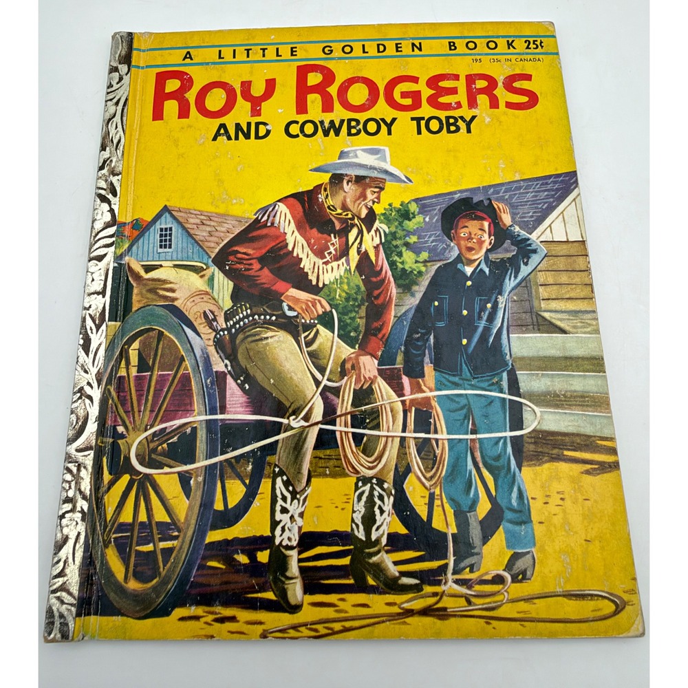 Vintage 1954 Roy Rogers and Cowboy Toby Little Golden Book 195 Western Story
